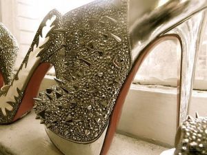 Glamorous silver spiky shoes - maybe louboutin.jpg